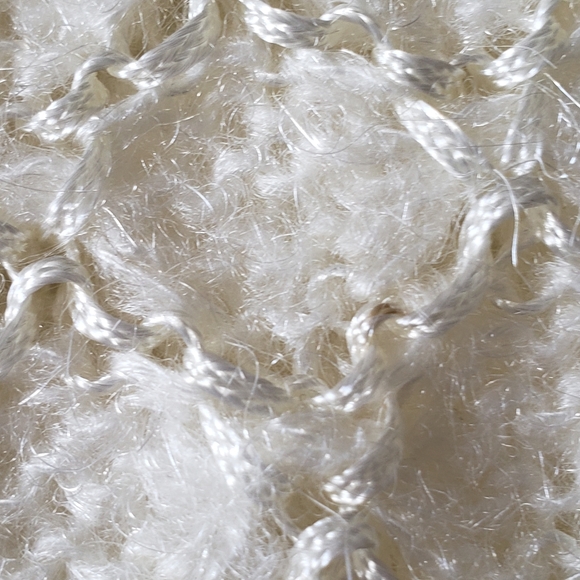 Sweater handknited Ivory Color with beads pearl Sz XS - Picture 8 of 8